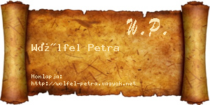 Wölfel Petra névjegykártya
