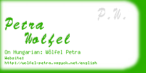petra wolfel business card